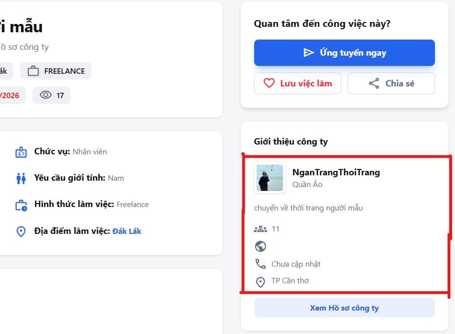 Việc Làm Miền Tây